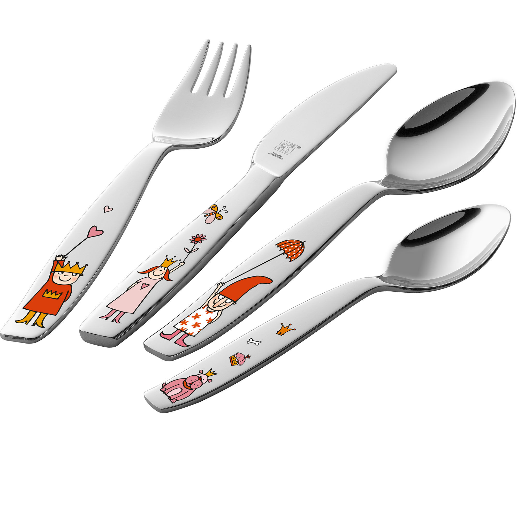 Prinsesse Emilie Børneservice 4 Dele  Rustfrit Stål