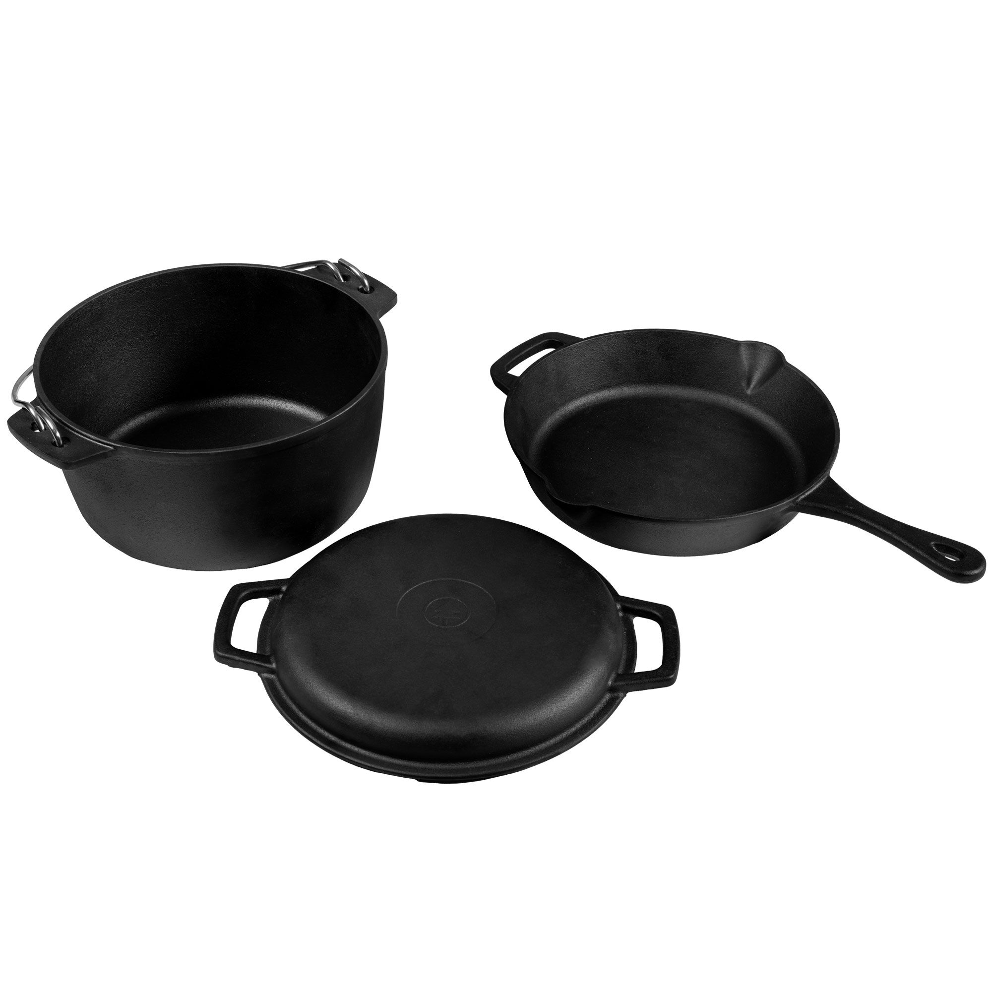 Stegepande   Gryde   Låg  Støbejern