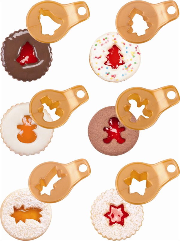 Udstikker Sæt Til Småkager Med  6  Julemotiver Fra Tescoma   Billig Fragt