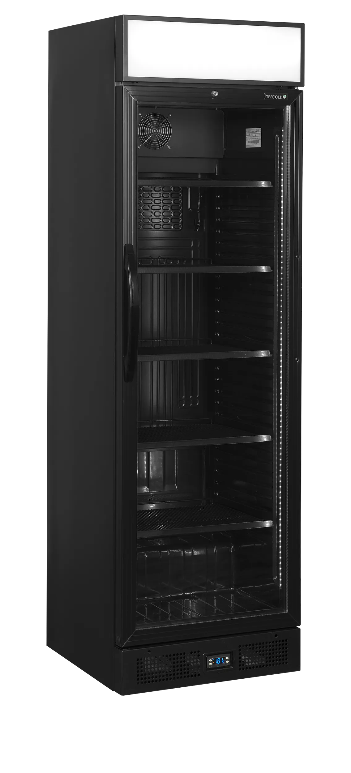 Displaykøleskab 1 Dør Sort Med Lystop