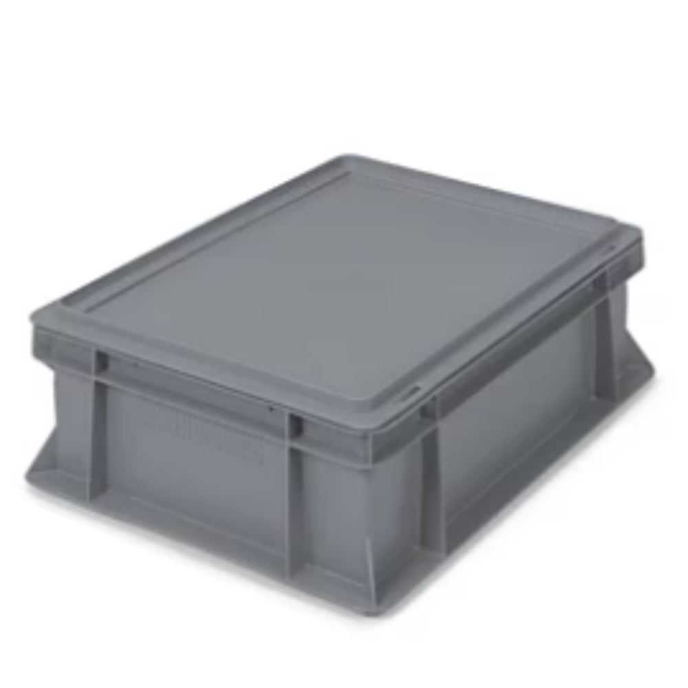 Hævekasse   Dejkasse Sæt Til Køleskab  40 X 30 X 12 Cm Med Låg   Grå