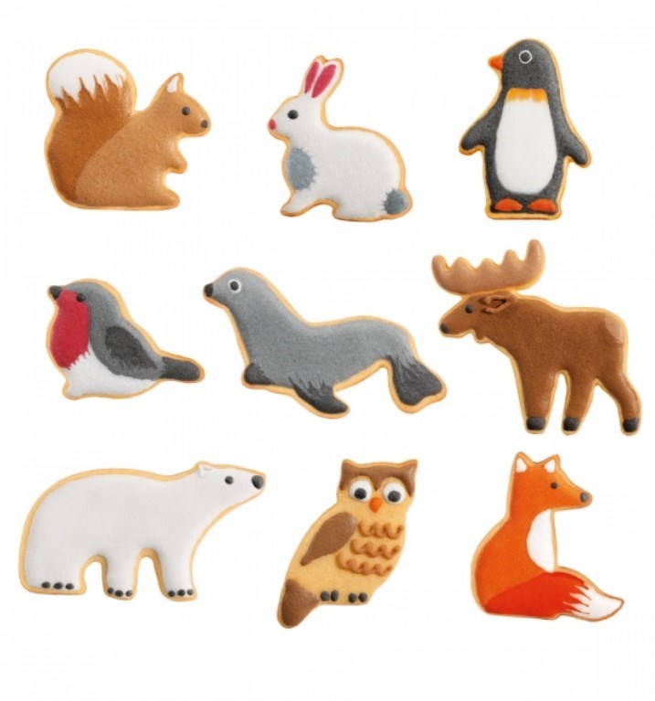 Udstikker Sæt Med 9 Forskellige Vilde Dyr    Billig Fragt