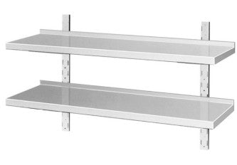 Stålhylde   140 Cm   2 Hylder   30 Cm Dyb